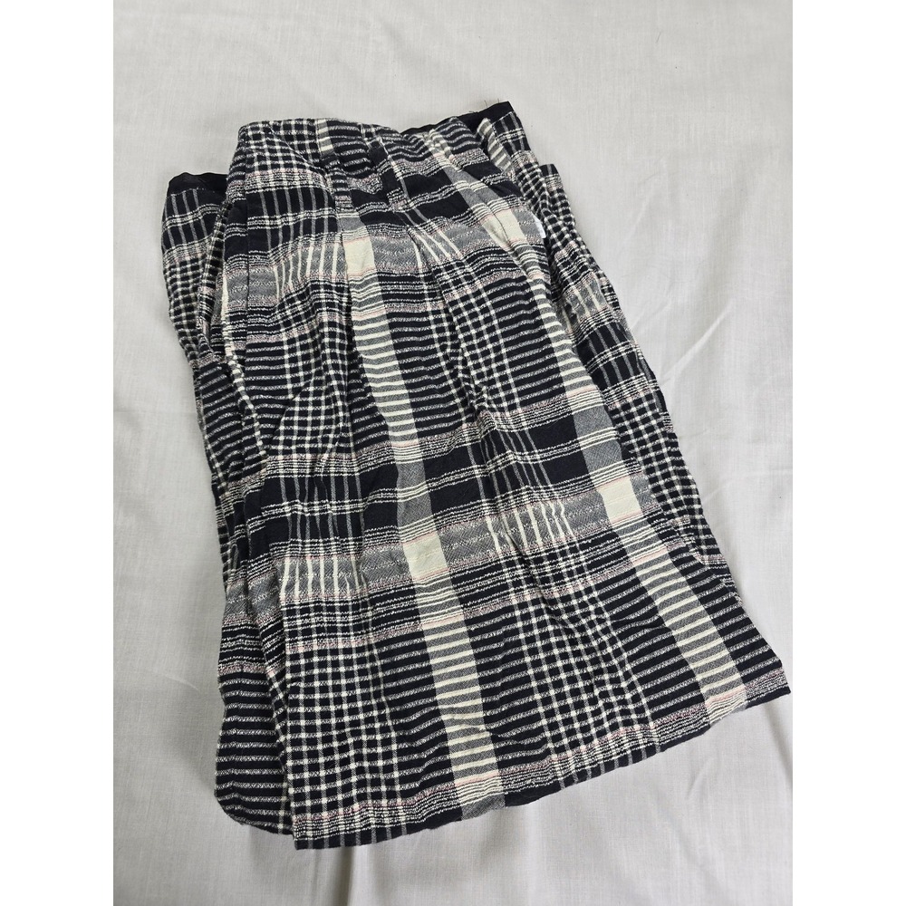 Anthropologie Odille Culotte Pants Womens 0 Plaid Wide Leg Cropped Trousers